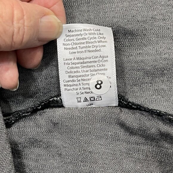 TIME & TRU Chambray Halter Top Tie‎ Back Keyhole Womens XXL / XXXL Black NEW - Picture 9 of 14